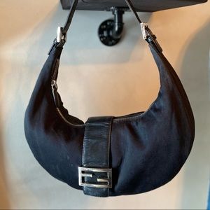 Fendi Nylon half moon bag